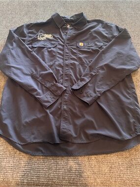Carhartt Navy Blue Relaxed Fit New Bern Duck Men’s 2XL